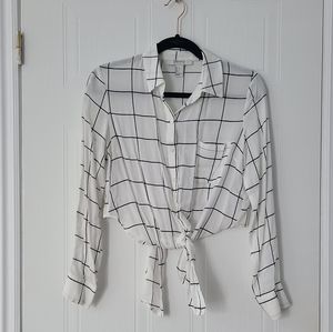 Tie-front Blouse